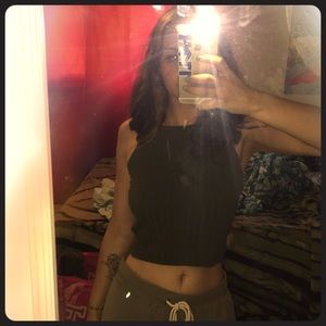 Forrest green crop top